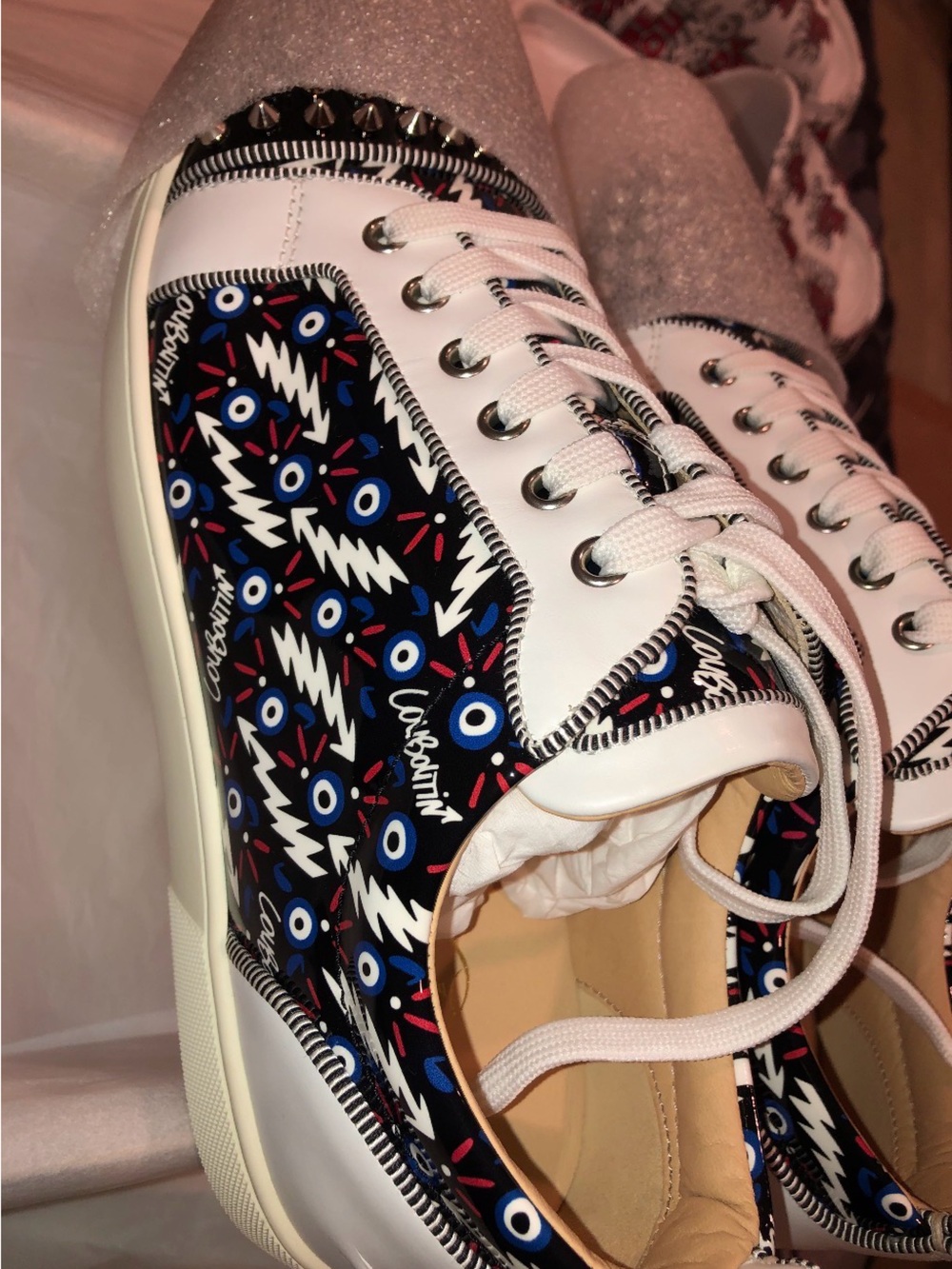 Christian Louboutin Evil Eye Low-Top Sneakers - Picture 7 of 10